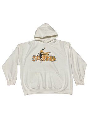 Naruto Shippuden Uzumaki Graphic Hoodie Off White 2X Anime Tornado